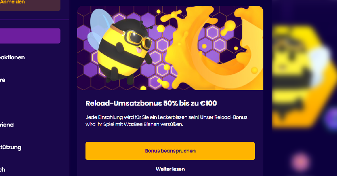 wazbee casino bonus
